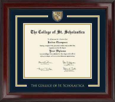 The College of St. Scholastica diploma frame - Showcase Diploma Frame in Encore
