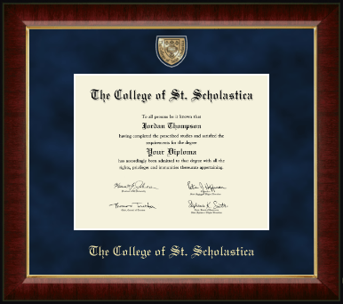 The College of St. Scholastica diploma frame - Regal Diploma Frame in Murano