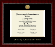 University of Massachusetts Global diploma frame - Gold Engraved Medallion Diploma Frame in Sutton