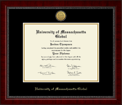 University of Massachusetts Global diploma frame - Gold Engraved Medallion Diploma Frame in Sutton
