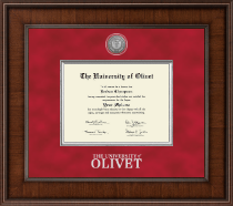 The University of Olivet diploma frame - Presidential Silver Engraved Diploma Frame in Madison