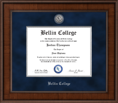 Bellin College diploma frame - Presidential Silver Engraved Diploma Frame in Madison