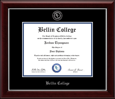 Bellin College diploma frame - Silver Embossed Diploma Frame in Gallery Silver