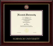 Norwich University diploma frame - Masterpiece Medallion Diploma Frame in Gallery