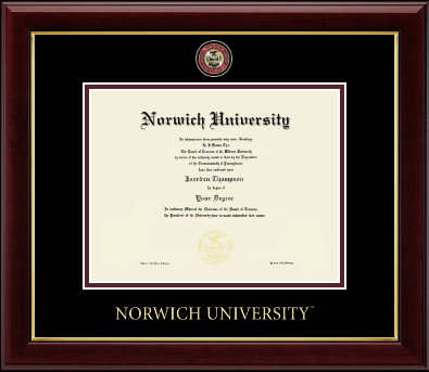 Norwich University diploma frame - Masterpiece Medallion Diploma Frame in Gallery