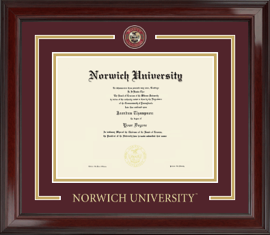 Norwich University diploma frame - Showcase Diploma Frame in Encore