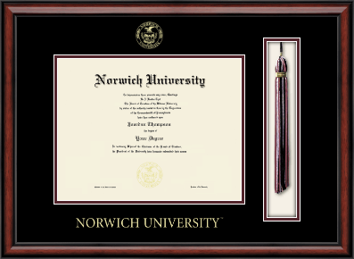 Norwich University diploma frame - Tassel & Cord Diploma Frame in Southport