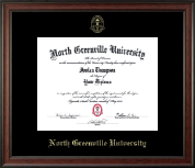North Greenville University diploma frame - Gold Embossed Diploma Frame in Studio