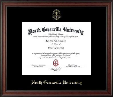 North Greenville University diploma frame - Gold Embossed Diploma Frame in Studio