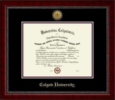 Colgate University diploma frame - Gold Engraved Medallion Diploma Frame in Sutton