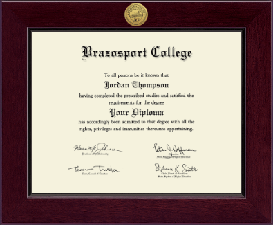 Brazosport College diploma frame - Century Diploma Frame in Cordova