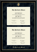 The Juilliard School diploma frame - Double Masterpiece Diploma Frame in Onyx Gold