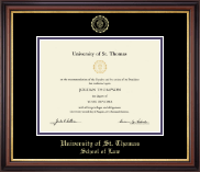 University of St. Thomas diploma frame - Gold Embossed Diploma Frame in Regency Gold
