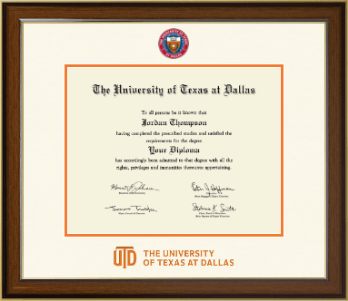 The University of Texas at Dallas diploma frame - Dimensions Diploma Frame in Westwood