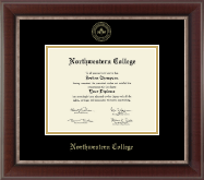 Northwestern College of Iowa diploma frame - Gold Embossed Diploma Frame in Chateau