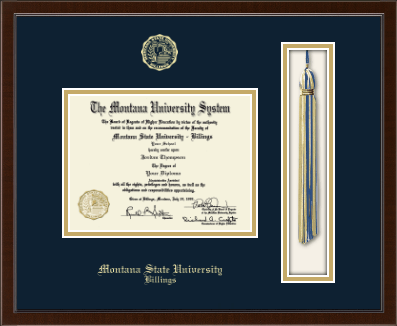 Montana State University Billings diploma frame - Tassel & Cord Diploma Frame in Delta