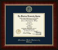 Montana State University Billings diploma frame - Gold Embossed Diploma Frame in Murano