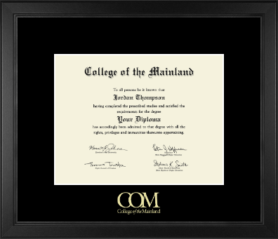 College of the Mainland diploma frame - Gold Embossed Achievement Edition Diploma Frame in Arena