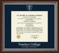 Columbia University diploma frame - Silver Embossed Diploma Frame in Devonshire