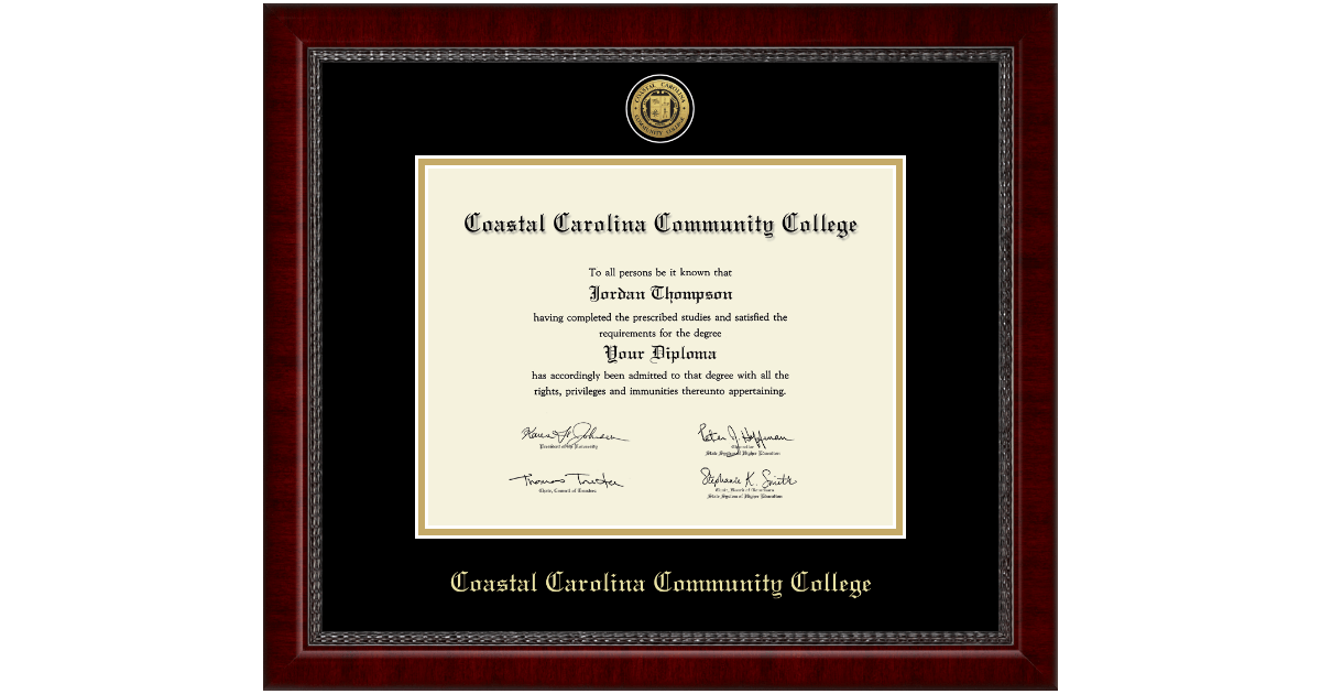 Gold Engraved Medallion Diploma Frame in Sutton Coastal Carolina ...