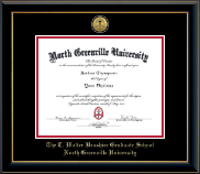 North Greenville University diploma frame - Gold Engraved Medallion Diploma Frame in Onyx Gold
