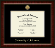 University of Arkansas diploma frame - Gold Engraved Medallion Diploma Frame in Murano