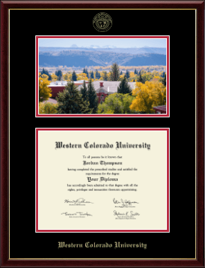 Western Colorado University diploma frame - Campus Scene Diploma Frame in Galleria