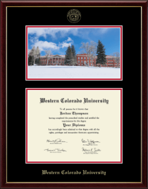 Western Colorado University diploma frame - Campus Scene Diploma Frame in Galleria