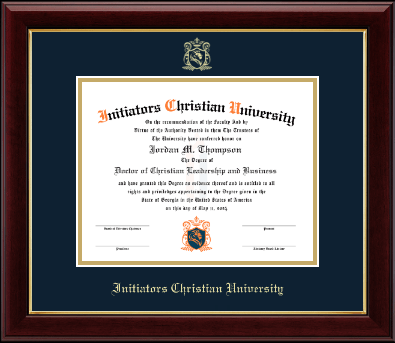 Initiators Christian diploma frame - Gold Embossed Diploma Frame in Gallery