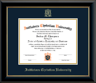 Initiators Christian diploma frame - Gold Embossed Diploma Frame in Onyx Gold