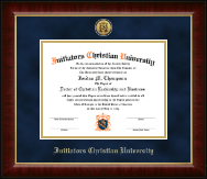 Initiators Christian diploma frame - Gold Engraved Medallion Diploma Frame in Murano