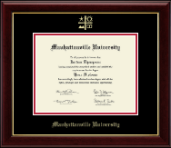 Manhattanville diploma frame - Gold Embossed Diploma Frame in Gallery