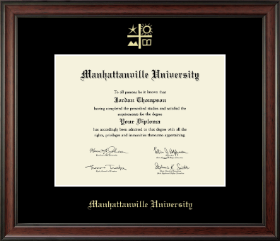 Manhattanville diploma frame - Gold Embossed Diploma Frame in Studio