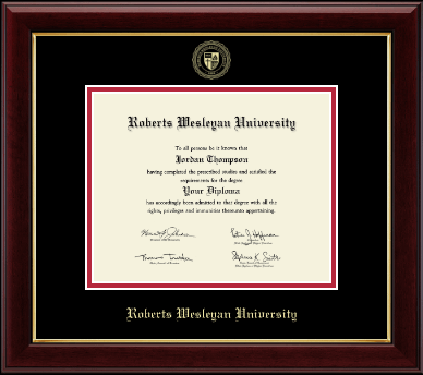 Roberts Wesleyan diploma frame - Gold Embossed Diploma Frame in Gallery