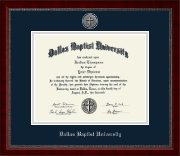 Dallas Baptist University diploma frame - Silver Engraved Medallion Diploma Frame in Sutton