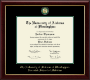 The University of Alabama at Birmingham diploma frame - Masterpiece Medallion Diploma Frame in Gallery