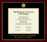 The University of Alabama at Birmingham diploma frame - Gold Engraved Medallion Diploma Frame in Sutton