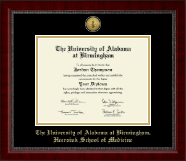 The University of Alabama at Birmingham certificate frame - Gold Engraved Medallion Certificate Frame in Sutton