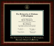 The University of Alabama at Birmingham certificate frame - Gold Embossed Certificate Frame in Murano