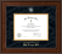 Phi Kappa Phi Honor Society certificate frame - Presidential Masterpiece Certificate Frame in Madison
