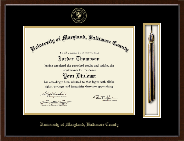 University of Maryland, Baltimore County diploma frame - Tassel & Cord Diploma Frame in Delta