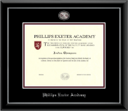 Phillips Academy Andover diploma frame - Phillips Exeter Academy Masterpiece Medallion Diploma Frame in Onyx Silver