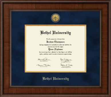 Bethel Minnesota diploma frame - Presidential Masterpiece Diploma Frame in Madison