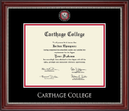 Carthage College diploma frame - Masterpiece Medallion Diploma Frame in Kensington Silver