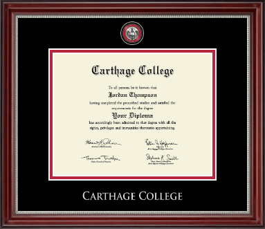 Carthage College diploma frame - Masterpiece Medallion Diploma Frame in Kensington Silver