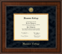 Hanover College diploma frame - Presidential Gold Engraved Diploma Frame in Madison