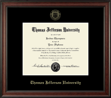 Thomas Jefferson University diploma frame - Gold Embossed Diploma Frame in Studio