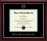Thomas Jefferson University diploma frame - Silver Embossed Diploma Frame in Gallery Silver