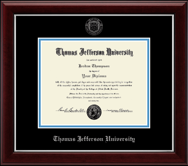 Thomas Jefferson University diploma frame - Silver Embossed Diploma Frame in Gallery Silver