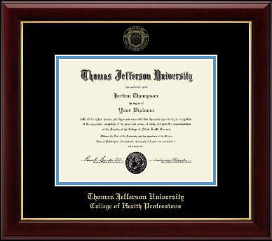 Thomas Jefferson University diploma frame - Gold Embossed Diploma Frame in Gallery